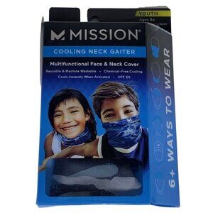 Mission Cooling Neck Gaiter Youth Age 8+ Reusable Face Neck Cover UPF 50 Cooling